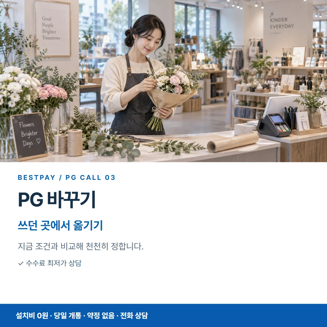 베스트페이 카드뉴스 3 · PG 바꾸기 쓰던 곳에서 옮기기
